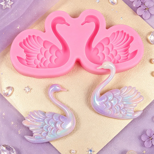 Swan Silicone <b>Mold</b> Sugar Craft Fondant Tools <b>Cake</b> Decorating Soap Mould Baking Tool Diy Kitchen Valentine's Day Display 3D Swan - Product Image 2