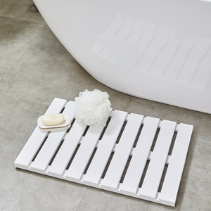 Tapis de repose-pieds en bambou rectangulaire, imperméable et antidérapant, pour salle de bain et cuisine - Product Image 2