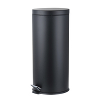 Poubelle Ronde en Acier Inoxydable 20l 30l 40l, Bac à Déchets de Cuisine, Couleur Chrome Miroir