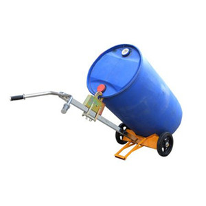 Oil Drum <b>Transport</b> Trolley 200kg 2 Wheels Steel Industrial Use Blue Powder Coated - Product Image 4