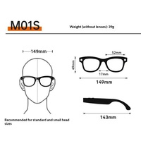 Lunettes Intelligentes M01S à Technologie Avancée 800W avec Caméra HD, Reconnaissance d'Image, Traduction IA pour l'Audio et la Prise de Vue Intelligente - Chine