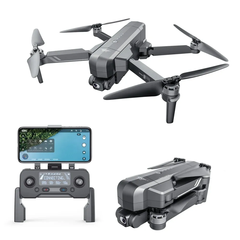 GPS Quadcopter 5G WIFI 3KM Repeater FPV 4K HD Camera 2-Axis EIS Gimbal Brushless Foldable RC Drone SJRC F11S Pro 4K