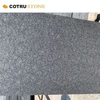 Dalles de granit naturel noir G684 pour revêtement mural extérieur et pavage