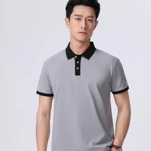 <span class=keywords><strong>Polo</strong></span> da <span class=keywords><strong>Uomo</strong></span> <span class=keywords><strong>di</strong></span> Alta Qualità, Nuova Collezione, Tinta Unita, Manica Corta, Casual con Logo, Moda Estiva, Colletto Rovesciato, Top da Golf per <span class=keywords><strong>Uomo</strong></span> - Product Image 3