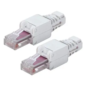 Conector sem ferramentas sem ferramentas Keystone 8P8C, conector Ethernet RJ 45 Cat 6 Cat5e Cat6 UTP RJ45