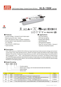 Có nghĩa là tốt HLG-150H-12B Eff cao. 3-trong-1 Mờ <span class=keywords><strong>12V</strong></span> 150W liên tục hiện tại/Điện áp dẫn lái xe cho ngoài trời & chiếu sáng thương mại - Product Image 4