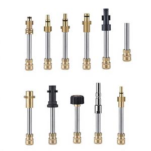 Adattatore per pistola ad acqua per autolavaggio, <span class=keywords><strong>accessori</strong></span> per schiuma, serie K, serie HD/Lava, <span class=keywords><strong>idropulitrice</strong></span> ad alta pressione in ottone e acciaio inossidabile, attacco rapido 1/4 - Product Image 1