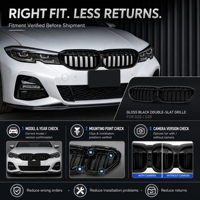 Grille avant pour BMW G26, directement de l'usine, référence OE 51139466886, noir brillant avec points argentés, livraison en 15-30 jours, garantie de 6 mois
