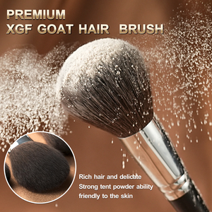 BEILI haute qualité naturel XGF cheveux de chèvre belette cheveux maquillage pinceau ensemble gravé Logo ébène poignée poudre pinceaux ensemble pour cadeau - Product Image 4