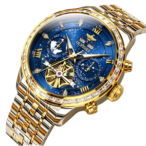 Reloj de Pulsera Automático Mecánico de Acero Inoxidable con Tourbillon, Manecillas Luminosas, Resistencia al Agua 5BAR, Deportivo, Analógico, Estilo Hip Hop, de Lujo - Product Image 2