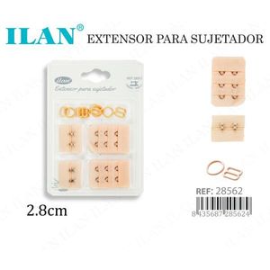 Estensore per reggiseno Ilan 2,8 cm color carne con chiusura a gancio - Product Image 3