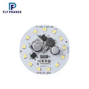 Lâmpada led dob placa de alumínio, 1.0mm de espessura 12w 15w 18w 24w ic driver de corrente constante ac220v ip20 dob chips