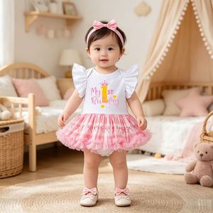 Conjunto <span class=keywords><strong>de</strong></span> ropa a juego para niña <span class=keywords><strong>de</strong></span> 1er cumpleaños, vestido con volantes y diadema con lazo para sesión <span class=keywords><strong>de</strong></span> fotos <span class=keywords><strong>de</strong></span> fiesta <span class=keywords><strong>de</strong></span> cumpleaños para niños pequeños - Product Image 6