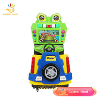 Main dorée grenouille verte flamme coureur dessin animé enfants vidéo simulateur de course jeux à pièces métal plastique japonais anglais