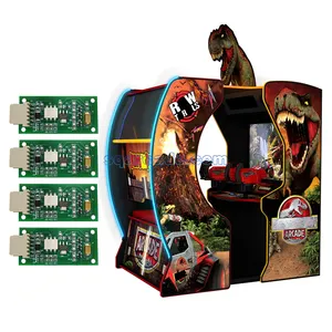 Máquina de entretenimiento que funciona con monedas, pistola de tiro, piezas de tarjeta de control de vibración para máquina recreativa de simulador de Jurassic Park