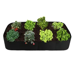 녹색 필드 사용자 정의 디자인 펠트 패브릭 제기 정원 침대 야외 스택 8 분할 제기 정원 침대 성장