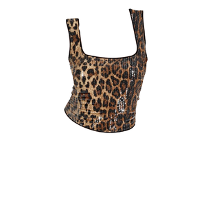 Women's Party Y2K Halter Collar Sparkling <b>Sequin</b> Sexy Slim Fit Eco-Friendly Breathable Quick Dry Spandex/Polyester Tank <b>Top</b> - Product Image 1