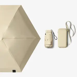 Hot Koop Hoge Kwaliteit Kleine Size Mini Pocket 6 Vouw Uv-bescherming Regen Paraplu
