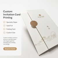Impression de cartes d'invitation personnalisées haut de gamme pour galas d'entreprise, avec dorure à chaud et gaufrage, format portefeuille