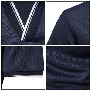 เสื้อโปโลคอวีสีพื้นสำหรับผู้หญิงและผู้ชายรุ่นใหม่ล่าสุด - Product Image 4