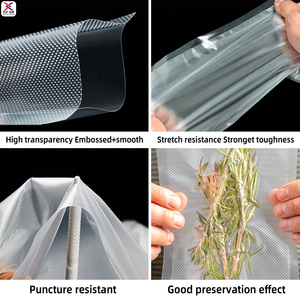 Rollo de Bolsas de Vacío Transparentes con Relieve, Bolsas de Embalaje de Alimentos de Nailon Laminado de Grado Alimenticio para Pollo Asado, Pepino y Aguacate - Product Image 3
