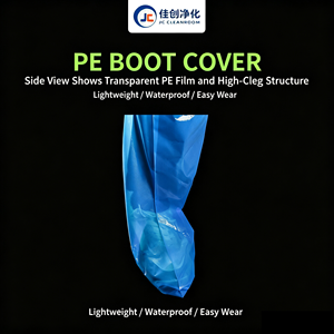Capa de Bota Descartável OEM Impermeável Microporosa Transparente Antiderrapante de Plástico HDPE PE Não Tecido para Proteção de Calçados - Product Image 5