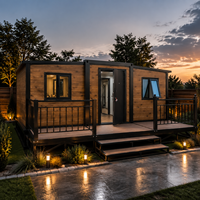 Maison préfabriquée en conteneur extensible avec structure en acier anti-corrosion imperméable, emballée en kit