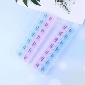 Venta al por Mayor 2024, Estuche para Pastillas de 7 Días, Caja con 14 Compartimentos, Pastillero de Plástico - Product Image 2