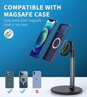 Hauteur magnétique inclinable Rotation à 360 degrés Support de téléphone de bureau réglable Dock Stand for Desk