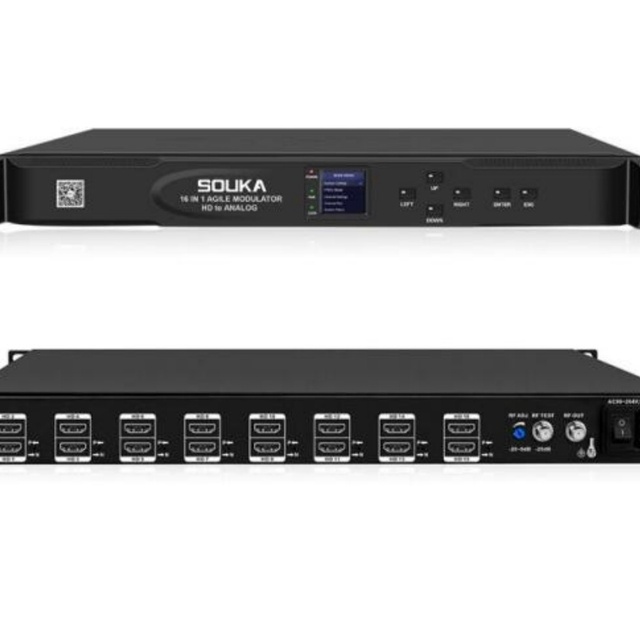 SK-161X Series 16CH HD in 1 Analog Modulator 16HD Input 1RF Output Digital CATV HD to Analog Modulator