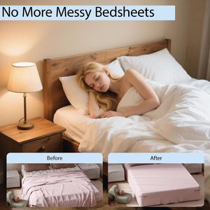 <b>Bed</b> <b>Sheet</b> Holder Lock Strips Reusable Easy-to-Use <b>Bed</b> <b>Sheet</b> Fasteners Eliminate Slipping and Wrinkles Fit All Mattress Sizes - Product Image 3