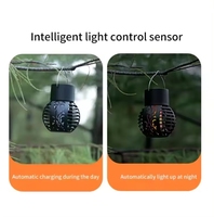 Lampe solaire de flamme de simulation pour décor de jardin extérieur étanche balcon terrasse pendentif lumière de jardin