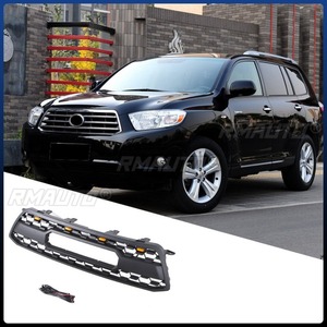 Grille de pare-chocs avant de voiture, grilles de course, calandre pour Toyota Highlander 2009-2011, kit carrosserie, accessoires automobiles - Product Image 3