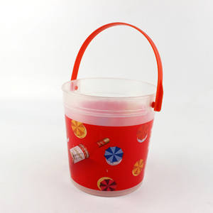 Logo personnalisé 1000ML seau à rhum en plastique <span class=keywords><strong>Belaire</strong></span> avec couvercle et <span class=keywords><strong>bouteille</strong></span> d'eau avec paille avec poignée et nouveau seau à glace à jus imprimé logo - Product Image 5