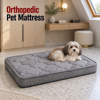 Matelas orthopédique pour chien avec option de hauteur de 8 cm, housse amovible et lavable, et tissus personnalisés pour commandes sur mesure