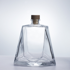 Bouteille de boisson à fond plat personnalisée en gros fond épais verre spiritueux Brandy <span class=keywords><strong>Xo</strong></span> whisky <span class=keywords><strong>rhum</strong></span> tequila <span class=keywords><strong>prix</strong></span> du fabricant - Product Image 1