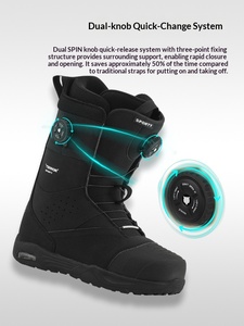 Bottes de <span class=keywords><strong>ski</strong></span> à dégagement rapide TERROR Movement X2 Series Freestyle Snowboard, double boucle, polyvalentes, chaudes, imperméables, résistantes au froid - Product Image 4