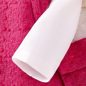 Conjunto de Ropa para Niñas Pequeñas de 2 a 7 Años, Camiseta de Cuello Redondo, Vestidos sin Mangas Color Rojo Rosa, Bolso, Ropa de Invierno para Niños Pequeños - Product Image 6