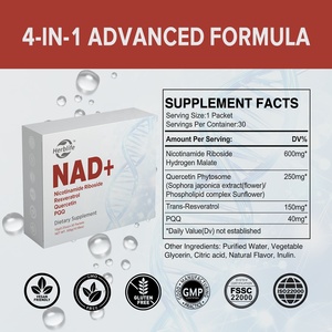 Suplementos NAD de Venta Caliente OEM ODM, Nicotinamida Ribósido, Fórmula 4 en 1 en Paquetes Líquidos, Bebidas NAD+ con Resveratrol y PQQ - Product Image 4