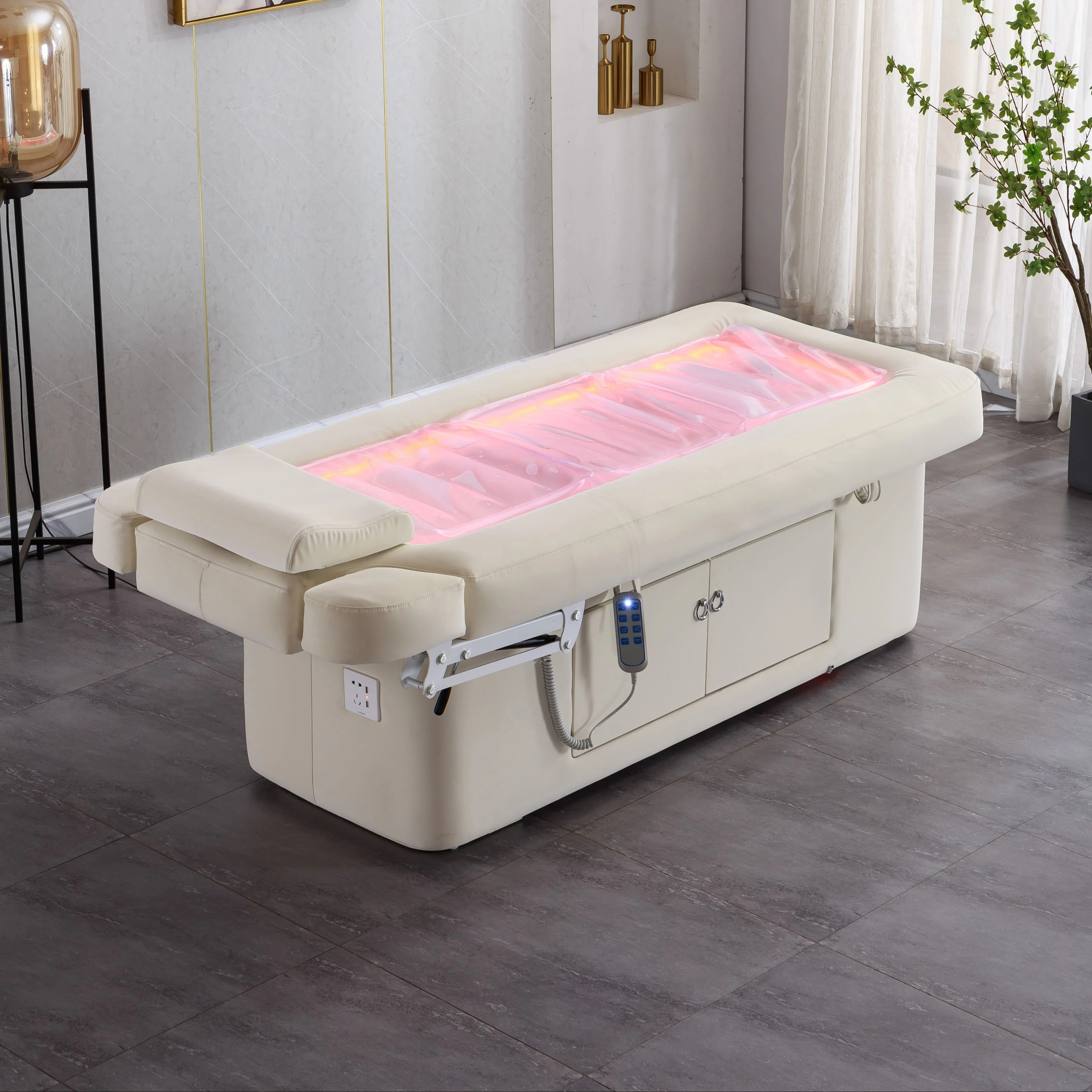 Nieuwste Waterverwarmingsfunctie Bed Luxe Spa Mode Thermische Massagebed