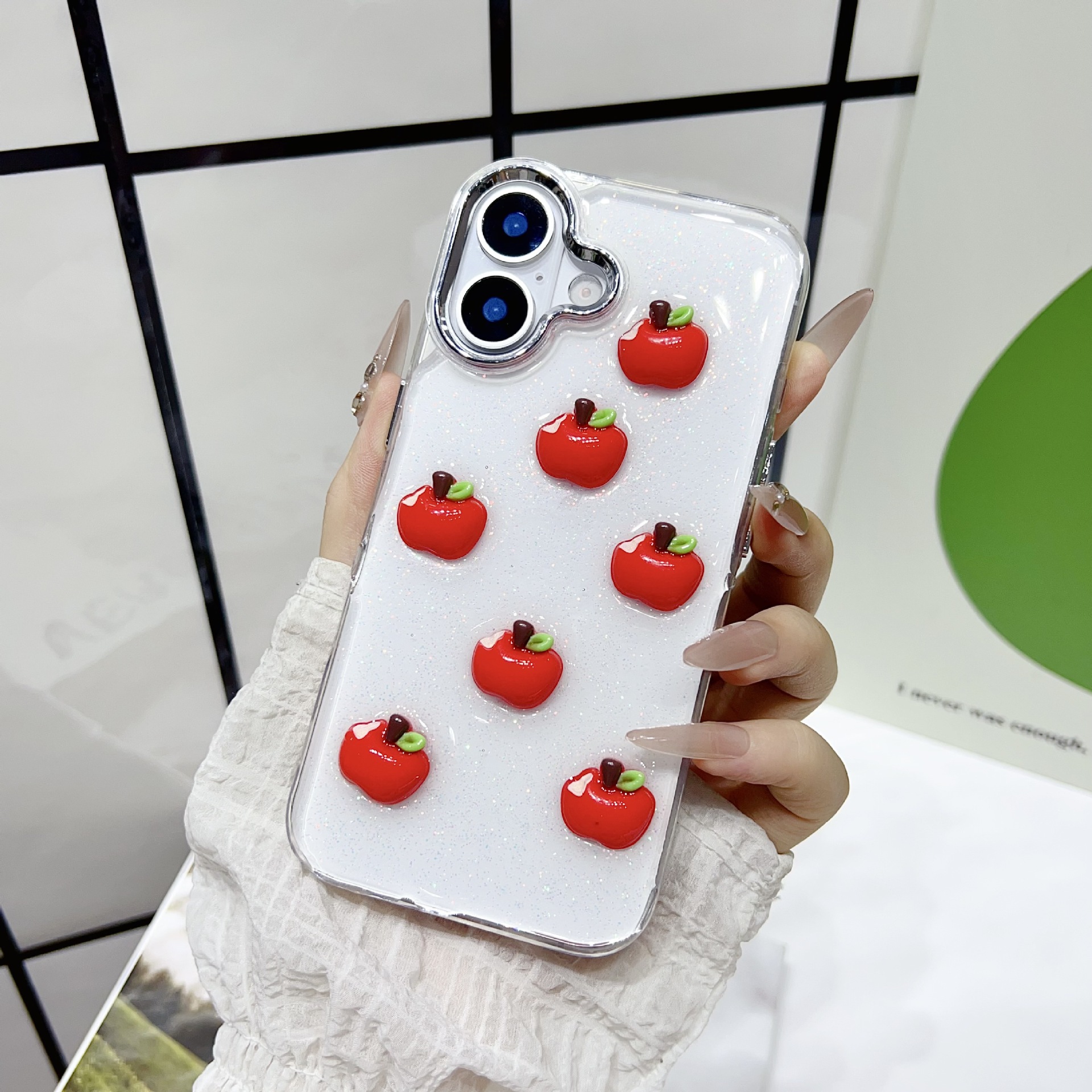 Red 3D Little Apple Resin Case