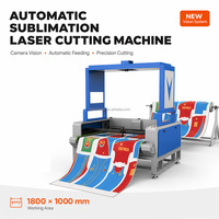 Machine de découpe laser à vision CCD 1600x1000mm pour la découpe de tissus imprimés par sublimation pour vêtements de sport, découpeuse laser de contour pour maillots