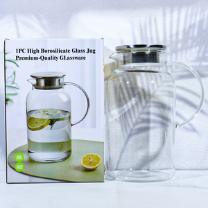 Nhà Máy Bán buôn sang trọng cao thủy tinh borosilicate bình ấm thủy tinh pha lê trà Chậu & ấm - Product Image 6