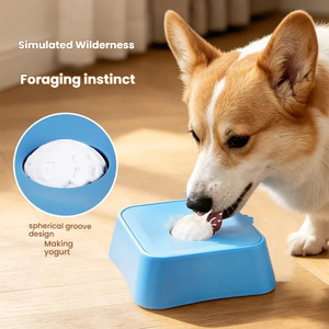 Interaktiver Rollball aus ABS und PP, rutschfester Joghurtspender, Anti-Angst-Leckmatte für Haustiere, Joghurt-Leckplatte, Slow-Feeder-Hundenapf - Product Image 2