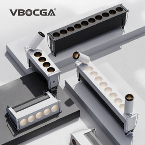 3 Heads 5 Heads Modern <strong>Aluminum</strong> Recessed Black White 3500K Warm White LED Linear Spotlight 6W Anti-glare Home LED <strong>Grille</strong> <strong>Lights</strong> - Product Image 3