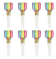 Sifflets jetables en papier de couleur personnalisée pour fêtes d'anniversaire et de fin d'année, pour enfants, adultes et organisateurs d'événements