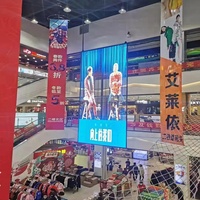 Panneau mural LED transparent couleur pleine 16 bits SMD3528 P3.91, affichage vidéo personnalisé SDK, publicité pour ascenseurs 1000mm