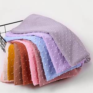 Nouveau Haute Qualité 70*175cm Couleur Unie Turban Malaisien Indonésien Écharpe Hijab Perle En Mousseline De Soie Musulman Chaînes Châle Voile - Product Image 6