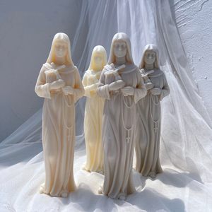 <span class=keywords><strong>St</strong></span> <span class=keywords><strong>Rita</strong></span> Kaars Siliconen Mal Katholiek Standbeeld Kaars Mal Sculptuur Soja Wax Home Decor Figuur Home Art - Product Image 2