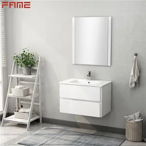 Faucet Bathroom Highly waterproof PVC Modern Design Bathroom Vanity Cabinet Durable Eco-friendly